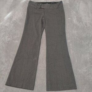 Maurices 11/12 Long Gray Plaid Wide Leg Mid Rise Trouser Slacks Pants